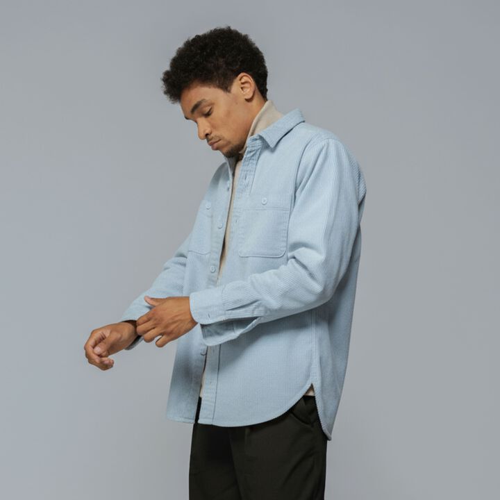 Layered Button-Up Overshirt