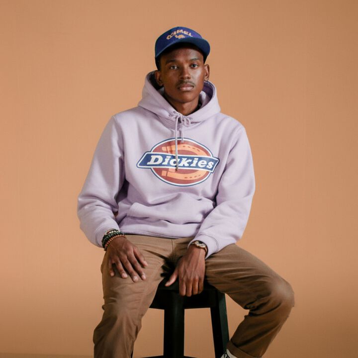 Graphic Front Pullover Hoodie,pink, medium image number 0