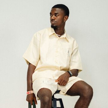 Loose-Fit Button-Up Shirt,light yellow, small image number 0