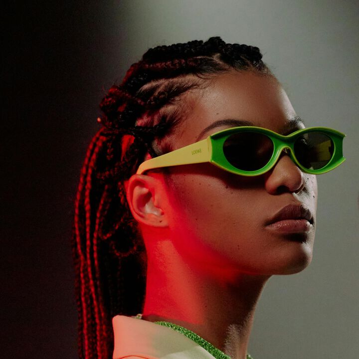 Geometric Frame Sunglasses,green, medium image number 5