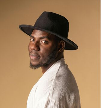 Wide-Brim Fedora Hat,black, small image number 1