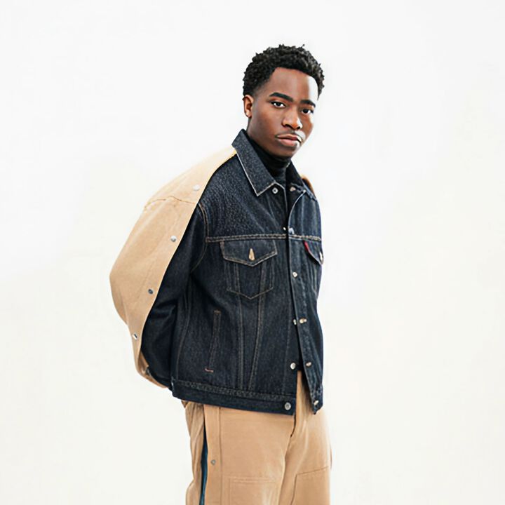 Hybrid Panel Button-Up Shirt