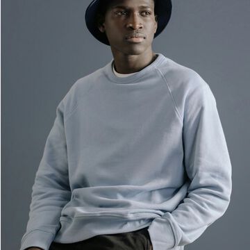 Minimal Crew Sweatshirt,light blue, small image number 1