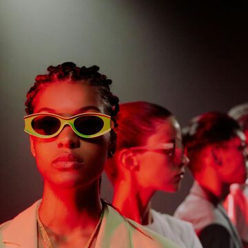 Geometric Frame Sunglasses,green, small image number 6