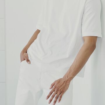 Short-Sleeve Crew Neck T-Shirt,white, small image number 2