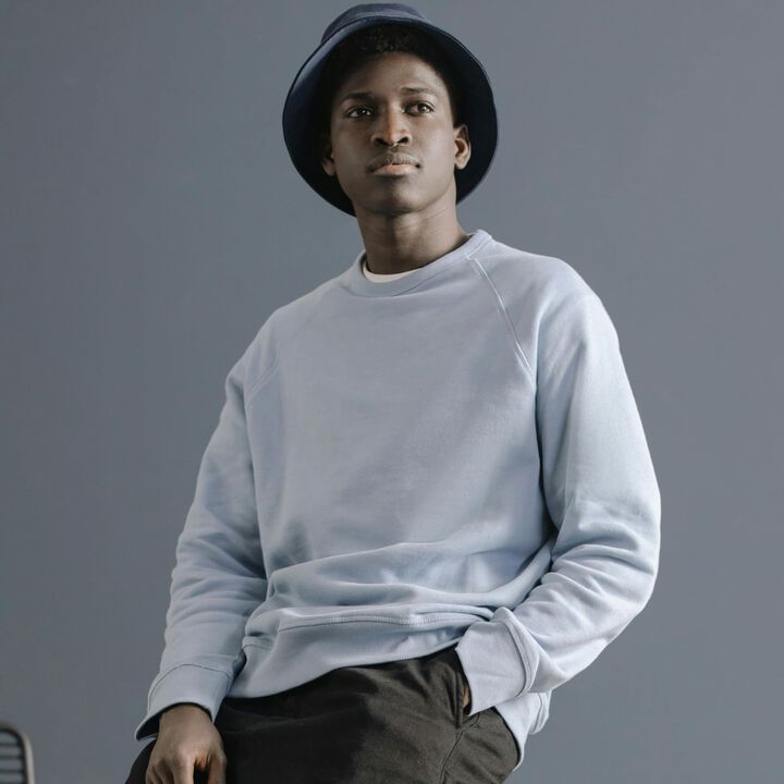 Minimal Crew Sweatshirt,light blue, medium image number 0