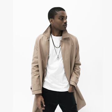 Structured Longline Trench Coat,beige, small image number 0