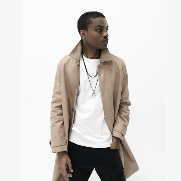 Structured Longline Trench Coat,beige, medium image number 0