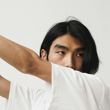 Soft-Drape Oversized Tee,white, small image number 1