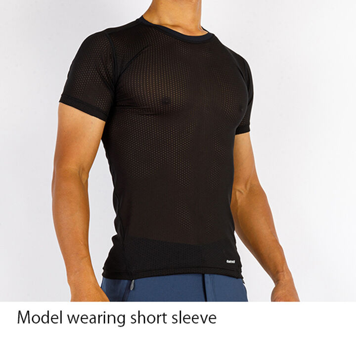 Men's Elemental Layer Short Sleeve Crew,BLACK, medium image number 5