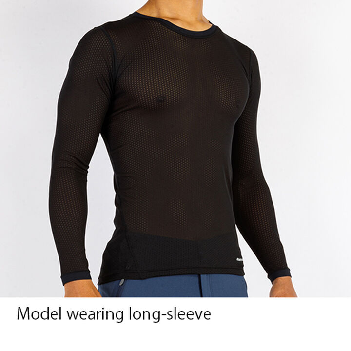 Men's Elemental Layer Long Sleeve Crew,BLACK, medium image number 5